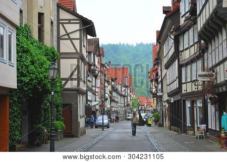 Hann. Munden, Lower Saxony, Germany - May 27, 2013: The View Of The Historical Center Of Hann. Munde