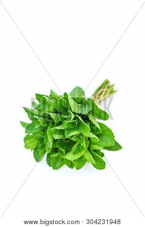 Fresh Homemade Greens From The Garden. Isolate Selective Focus.