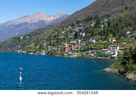 Landscape With Villas Over Como Lake Shore