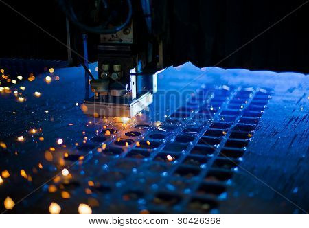 Lasersnijden close-up