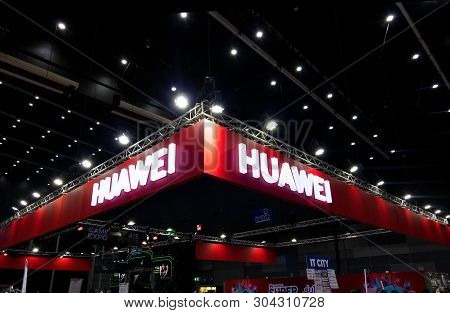Bangkok, Thailand - June 01, 2019 : Thailand Mobile Expo 2019 ,huawei Zone ,huawei Is Chinese Networ