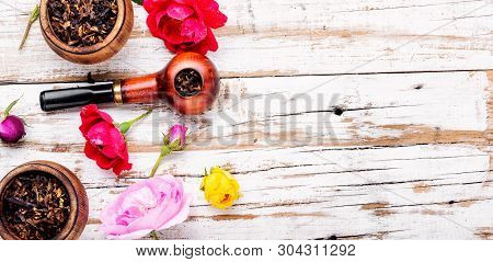 Smoking Rose-flavored Tobacco