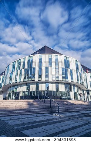 Helsingborg, Sweden - May 28, 2019: The Helsingborg Arena Is One Of The Newest Modern Architecture B