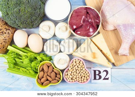Food Ingredients Containing A Large Amount Of Vitamin B2 (riboflavinum).