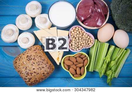 Food Ingredients Containing A Large Amount Of Vitamin B2 (riboflavinum).