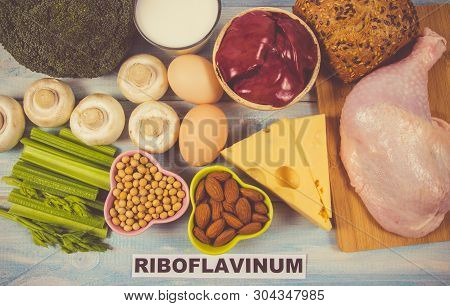Food Ingredients Containing A Large Amount Of Vitamin B2 (riboflavinum).