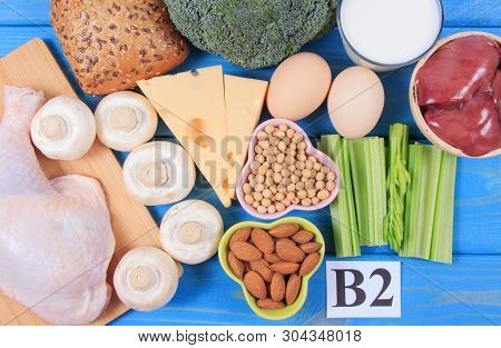 Food Ingredients Containing A Large Amount Of Vitamin B2 (riboflavinum).