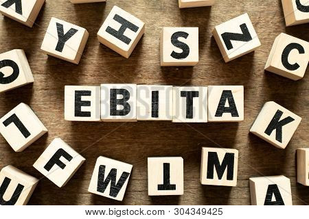 Letter Block In Word Ebita (abbreviation Of  Earnings Before Interest, Taxes And Amortization) With 