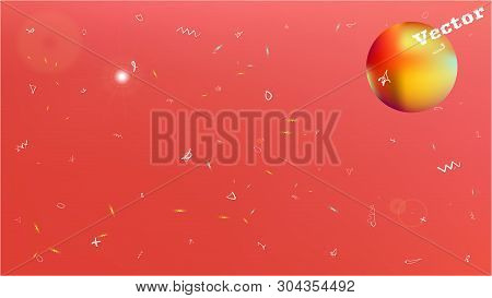 New Space Fantasy. Plain Colorific Illustration.  Background Texture, Chilly. Coral Colored Backgrou