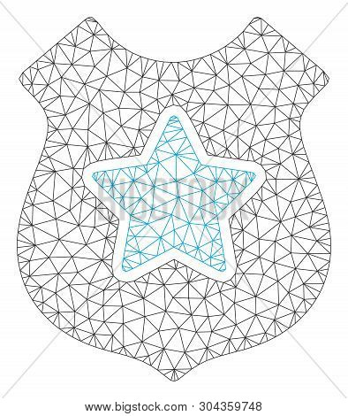 Mesh Bulletproof Vest Polygonal 2d Vector Illustration. Carcass Model Is Based On Bulletproof Vest F