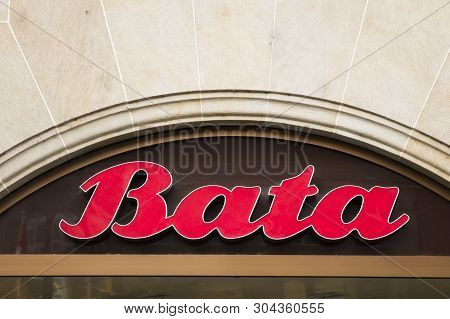 Basel, Switzerland - September 22, 2018: Detail Of Bata Store In Basel, Switzerland. It Is A Family 