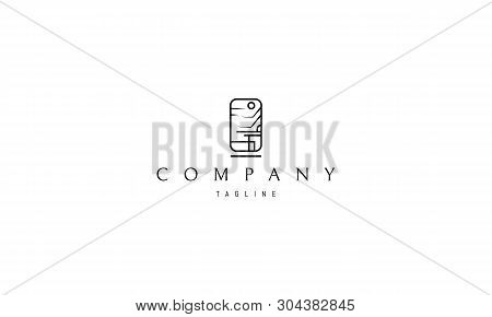 Asian House Abstract Black Vector Logo Design