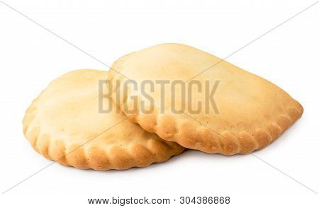 Two Cookie Sochnik Closeup On A White. Isolated