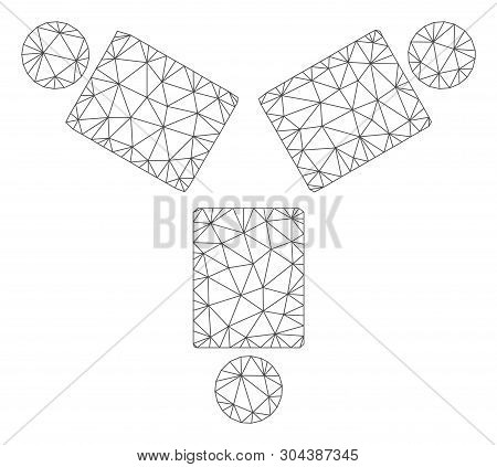 Mesh Community Polygonal 2d Vector Illustration. Carcass Model Is Based On Community Flat Icon. Tria