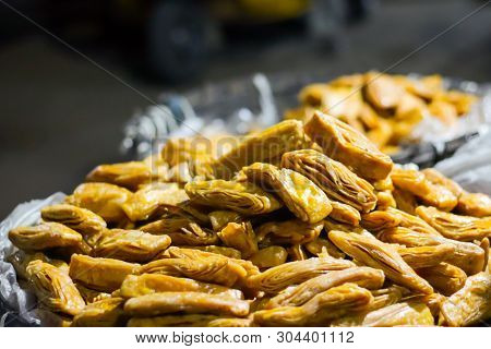 Khaja Snacks,layered Fritters Dunked In Sugar Syrup, For Sale.