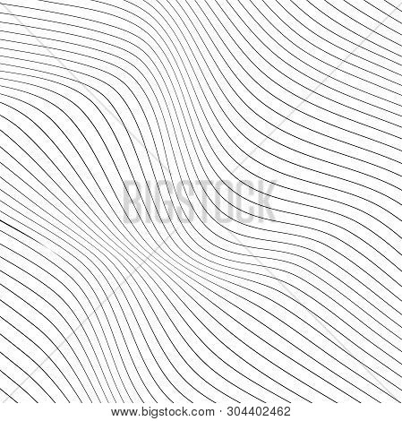 Wave Background. Wave 3D. Abstract Mesh Background. Design For Poster. Vector Illustration.