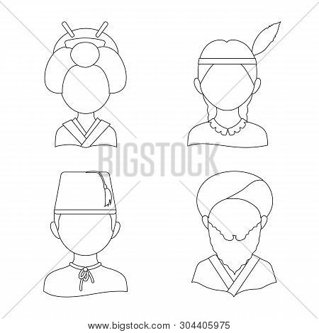 Vector Design Of Imitator And Resident Sign. Set Of Imitator And Culture Vector Icon For Stock.
