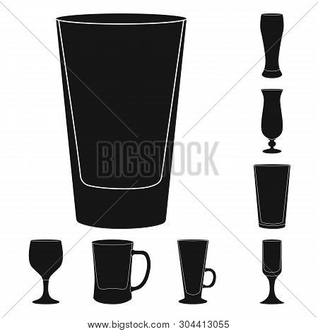 Vector Design Of Texture And Volume Logo. Set Of Texture And Container Stock Vector Illustration.