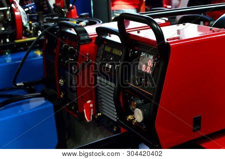 Inverter Welding Mig Machine. Equipment For Welding Metals In A Protective Inert Gas Environment. -
