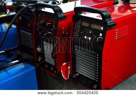 Inverter Welding Mig Machine. Equipment For Welding Metals In A Protective Inert Gas Environment. -