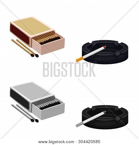 Vector Design Of Refuse And Stop Icon. Set Of Refuse And Habit Vector Icon For Stock.