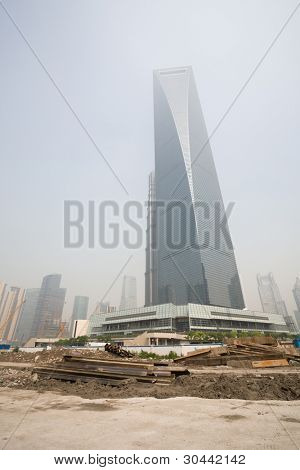 가장 높은 빌딩 상하이 세계 금융 센터, 492 m. 전경 근무 장소. 루