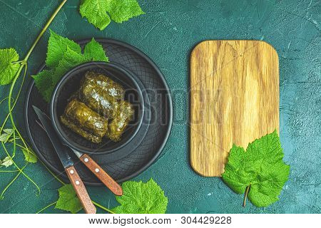 Grape Leaves Stuffed With Meat And Rice