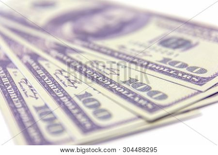 Dollar Isolate On White Background, 100dollar, Background