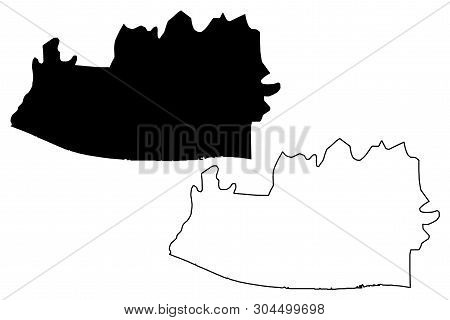 Escuintla Department (republic Of Guatemala, Departments Of Guatemala) Map Vector Illustration, Scri