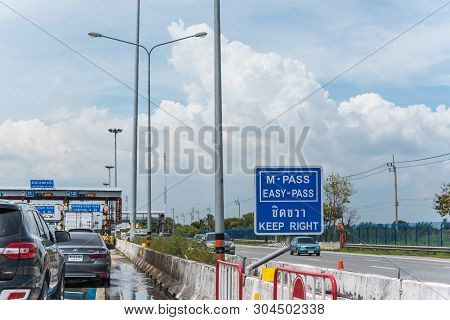 Cars On Busy Road In The City With Traffic Jam