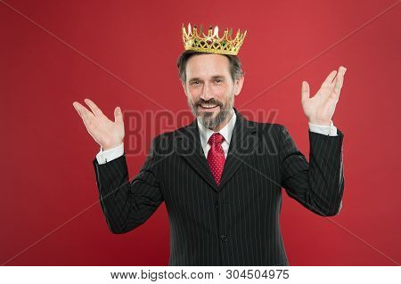 I Am Just Superior. Award And Achievement. Feeling Superiority. Being Superior Human. Man Bearded Gu