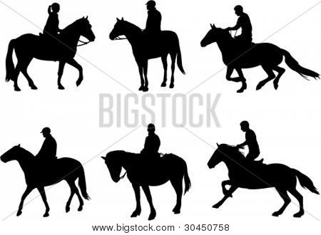 ryttarna silhuetter