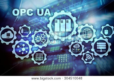 Opc Unified Architecture. Data Transmission In Industrial Networks Concept.