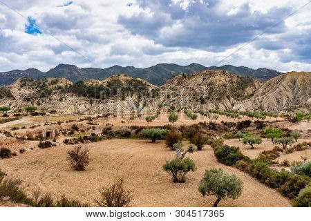 The Badlands Of Abanilla And Mahoya Near Murcia In Spain