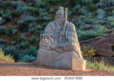 Statue Of Sagaan Ubgen, White Old Man Standing Outdoors