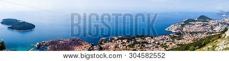 View From Mount Sdr To Otok Lokrum, A Small Island Near Dubrovnik Croatia