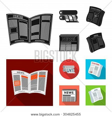 Vector Design Of Daily And Folded Symbol. Set Of Daily And Paper Vector Icon For Stock.
