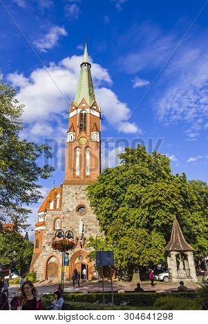 Sopot, Poland - July 31, 2015: St.george Roman Catholic Church In Sopot. Built In 1901 In Neo Gothic