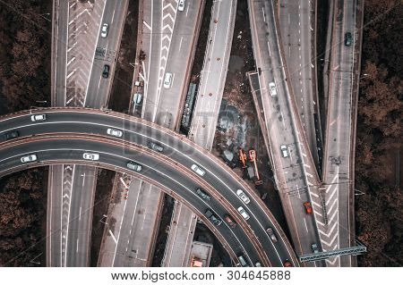 Aerial View Of The Verrazzano-narrows Bridge In Brooklyn And Staten Island.