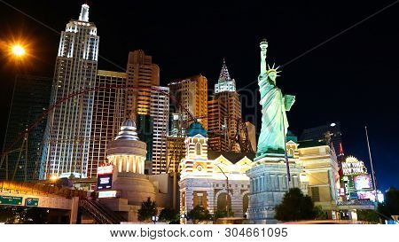 Las Vegas,nv/usa - Sep 16,2018:new York-new York Hotel Casino Creating The Impressive New York City 