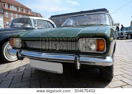 Ratzeburg, Germany - June 2, 2019: Historic Ford Capry, A Classic Automobil At The Oldtimer Car Meet