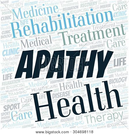 Apathy Word Cloud. Wordcloud Made With Text Only.
