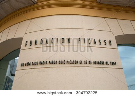 Malaga, Spain - May 24, 2019: Exterior View Of Pablo Picassos Birthplace In The City Centre.