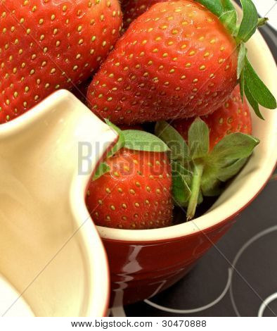 morangos e creme