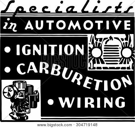 Specialists In Automotive - Retro Ad Art Banner