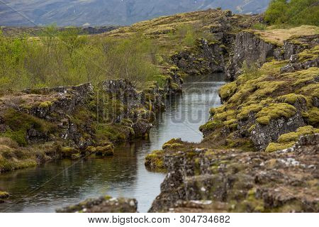 Silfra Fissure In Thingvellir National Park, Iceland