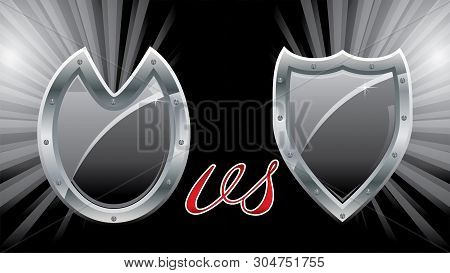 Guild Defender Signs For Medieval Games With Steel Shields