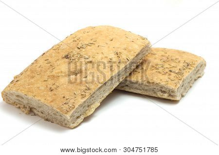 Rosemary Schiacciata With Paper Bag For Food