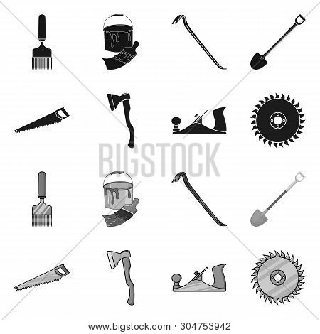 Isolated Object Of Tool And Construction Icon. Set Of Tool And Carpentry Stock Vector Illustration.