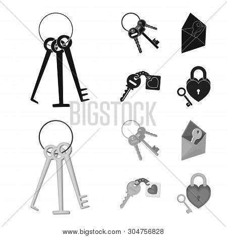 Isolated Object Of Key  And Protection Icon. Collection Of Key  And Security Stock Vector Illustrati